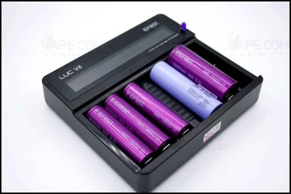 Efest LUC V6 Ladegerät für Li-Ion-Akkus HD-LCD-Anzeige + USB-Ausgang